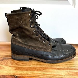 All Saints Leather & Suede Lace Up Boots